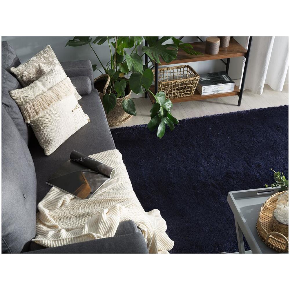 Tappeto Shaggy Blu Scuro 200 X 200 Cm Evren - Foto 2