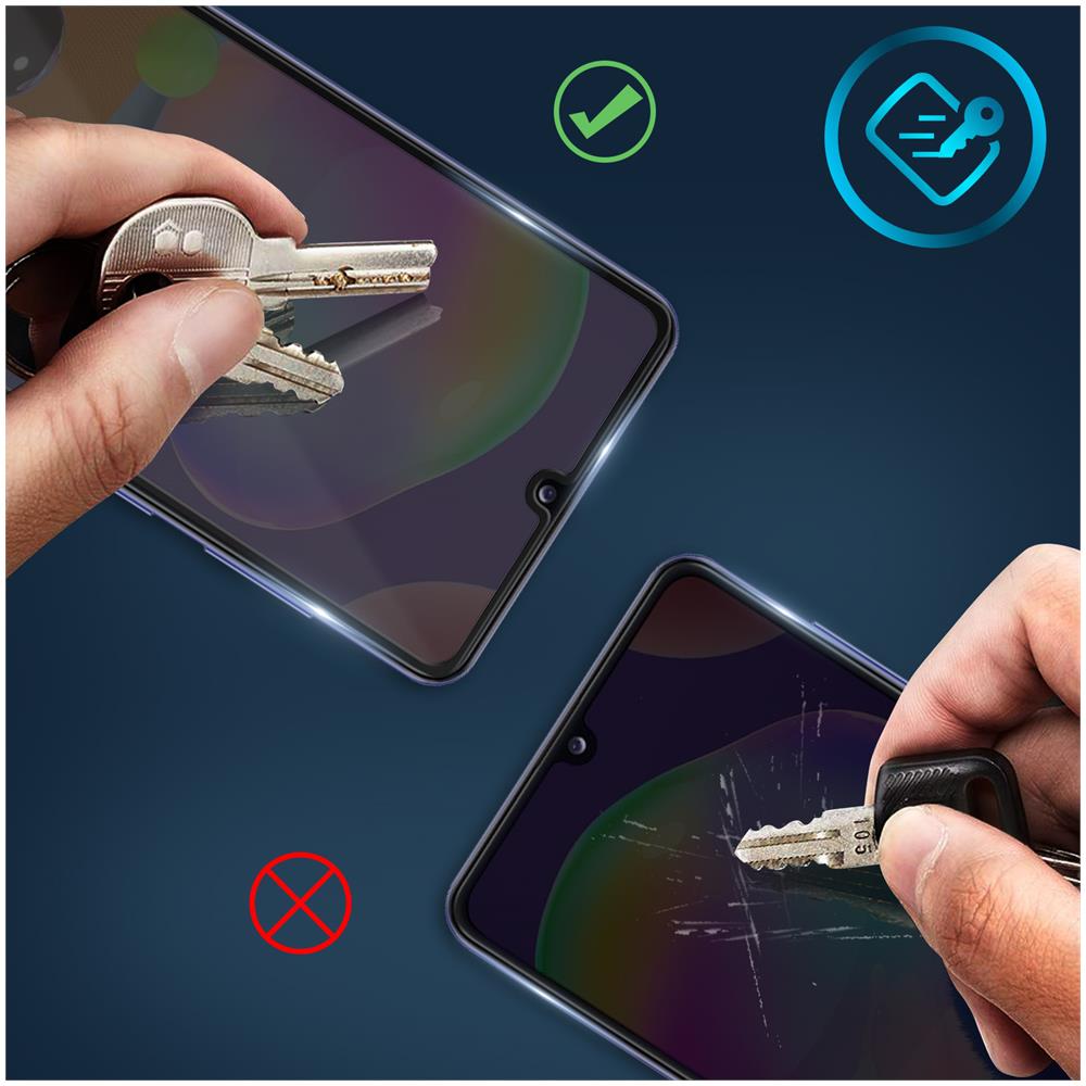 Salvadisplay Samsung Galaxy A31 Vetro Temperato Smussato Trasparente Bordo Nero - Foto 5