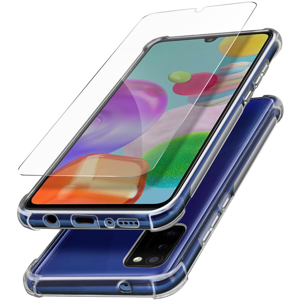 Pack Protezione Samsung Galaxy A41 Cover + Vetro Temperato Trasparente - Foto 5
