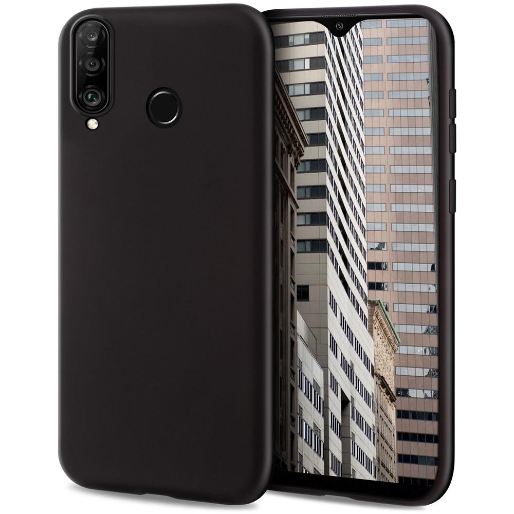 Lifestyle. Cover Per Huawei P30 Lite, Nero - Custodia In Silicone Liquido Con Finitura Opaca E Fodera Morbida In Microfibra - Foto 1