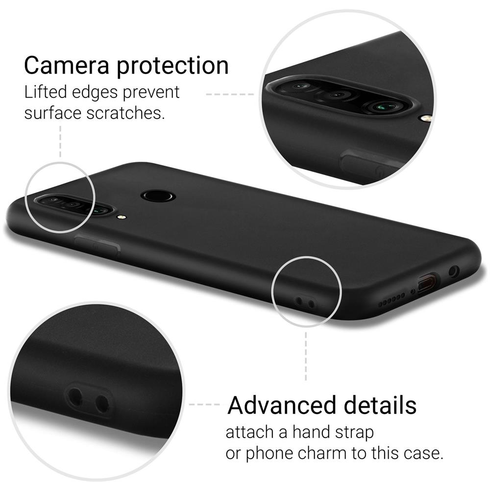 Lifestyle. Cover Per Huawei P30 Lite, Nero - Custodia In Silicone Liquido Con Finitura Opaca E Fodera Morbida In Microfibra - Foto 5