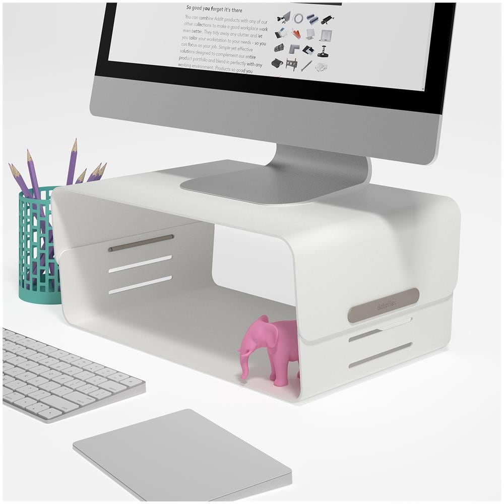 Addit Bento Rialzo Monitor - Regolabile 120 Colore Bianco - Foto 2