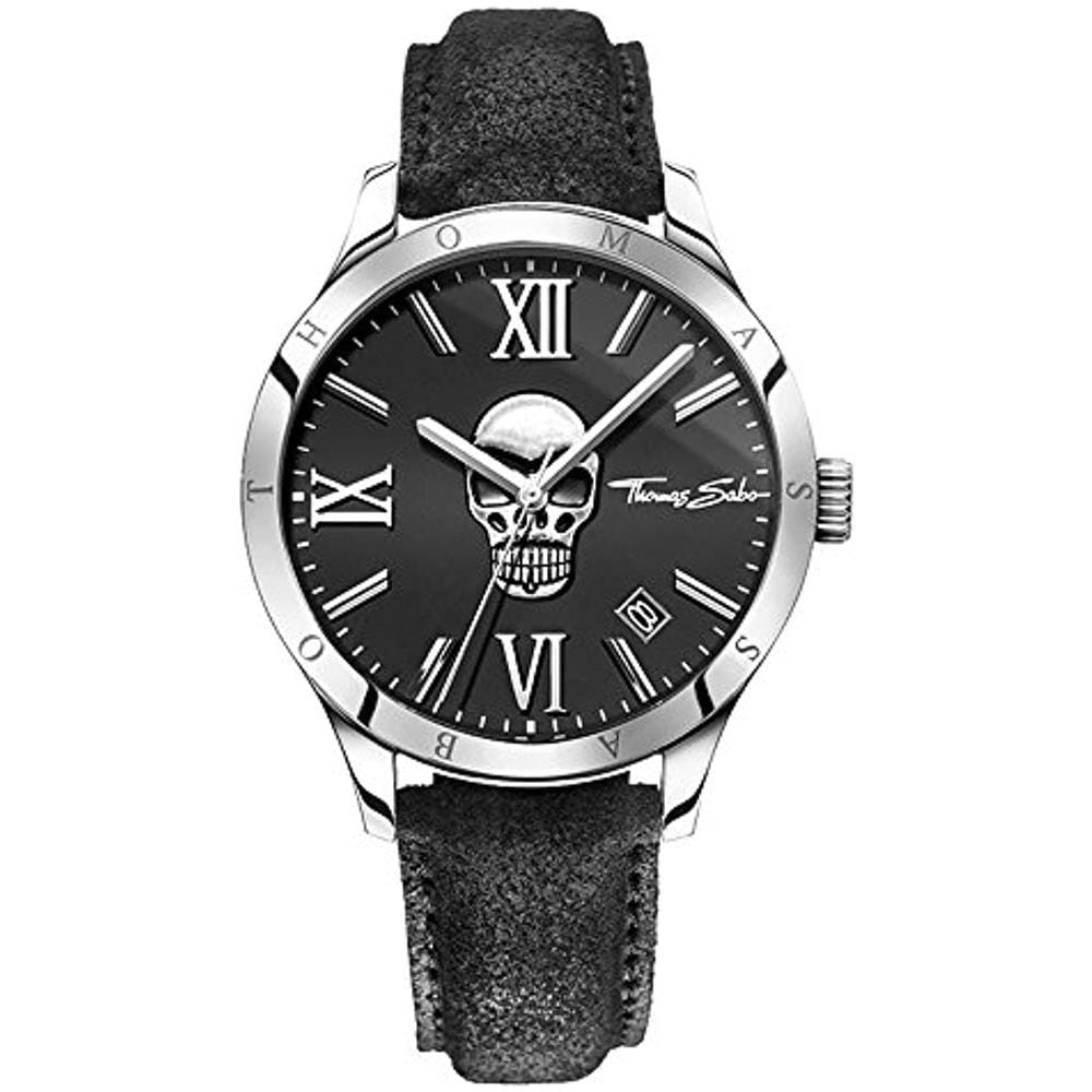 Herren-armbanduhr Rebel At Cuore - Icon Leather Skull Analogico Al Quarzo Wa0210-218-203-43 Mm - Foto 1