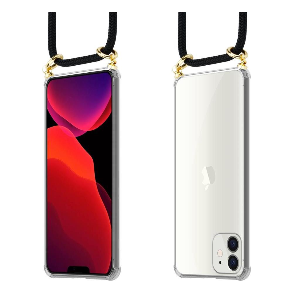 Catena Di Telefoni Cellulari Compatibile Con Apple Iphone 12 Mini (5,4"" Zoll) In Nero - Coperchio Protettivo In Silicone Con Anelli D'oro, Cinturino In Corda E Custodia Staccabile - Foto 8