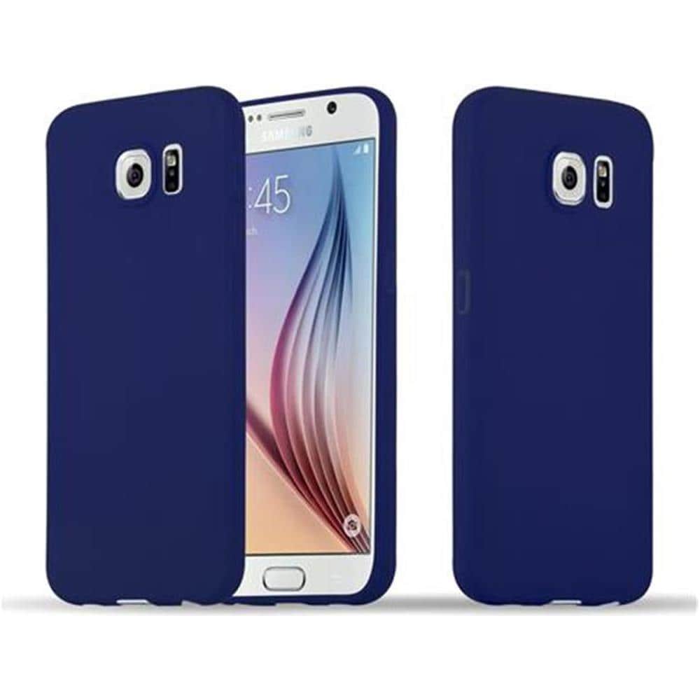 Custodia Compatibile Con Samsung Galaxy S6 In Candy Blu Scuro - Coperchio Protettivo In Silicone Tpu Flessibile - Foto 1