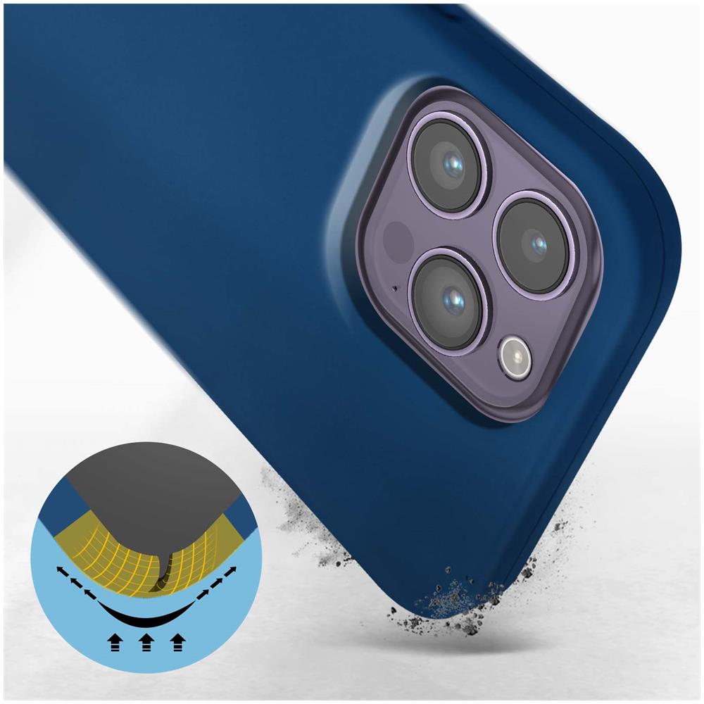 Cover Per Iphone 14 Pro Max In Silicone Semi-rigido Soft-touch Azzurra - Foto 2