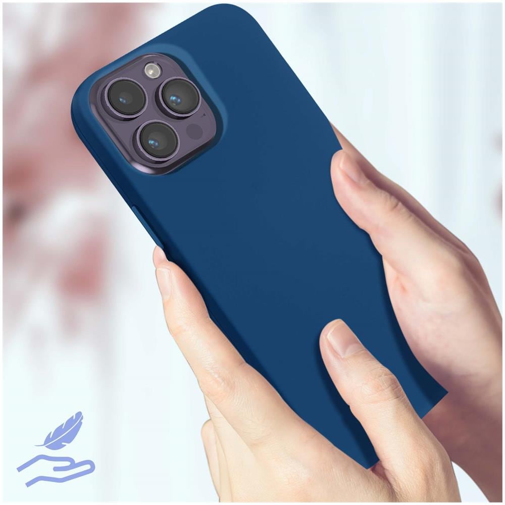 Cover Per Iphone 14 Pro Max In Silicone Semi-rigido Soft-touch Azzurra - Foto 5
