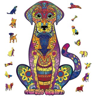 Puzzle In Legno 300 Pezzi – Girasole In Vetro Colorato, Forme Irregolari, Con Scatola In Legno, Per Adulti E Bambini