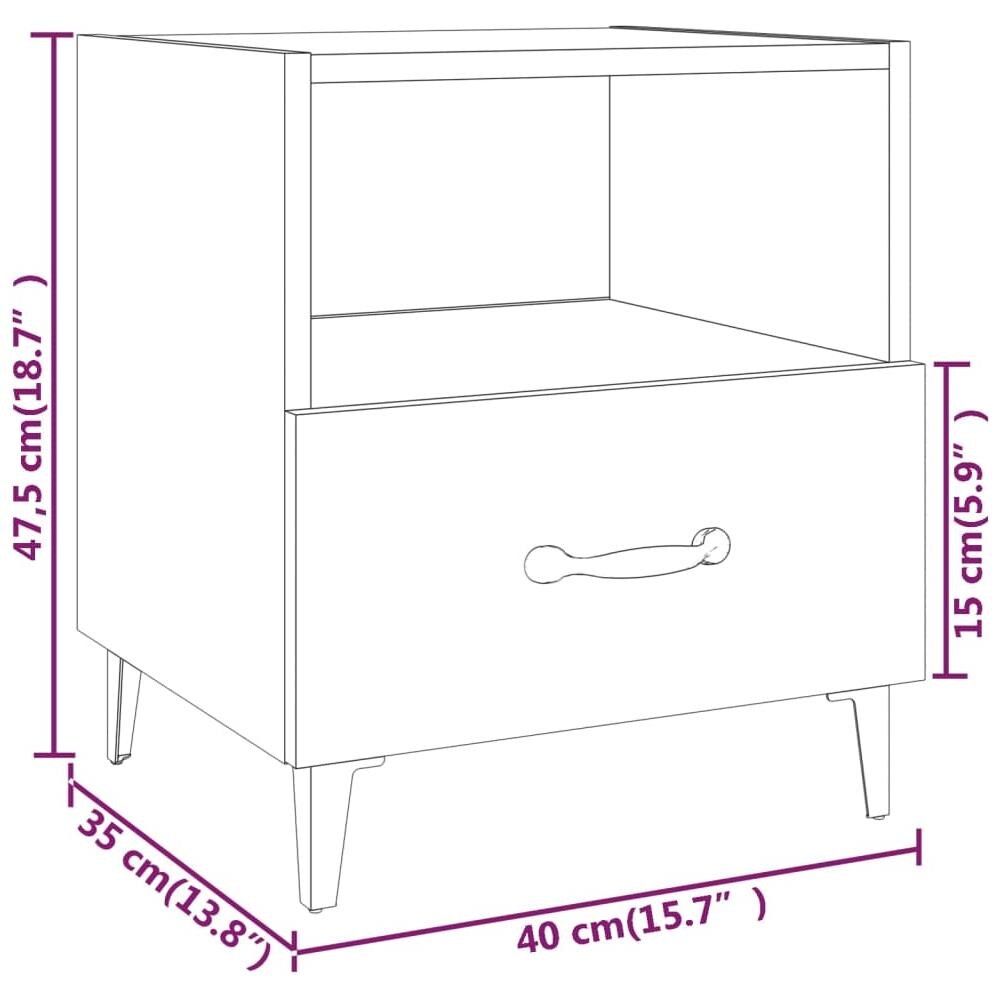 Comodino Rovere Sonoma In Legno Multistrato - Foto 7