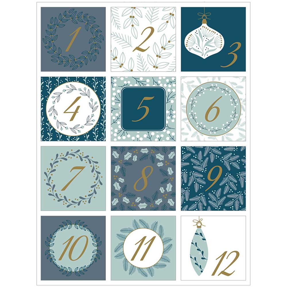 Adesivi Quadrati Per Il Calendario Dell'avvento - Piante - Foto 1