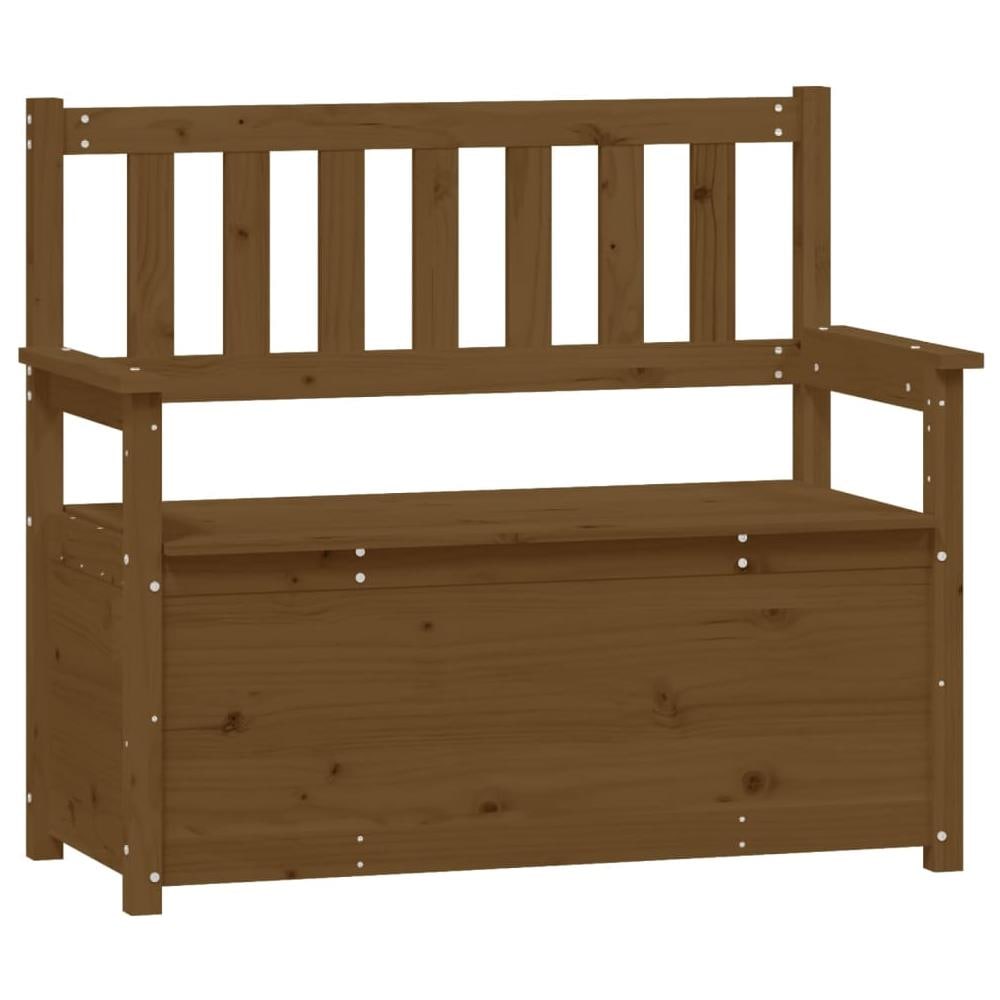 Panca Marrone Miele 112,5x51,5x96,5cm In Legno Massello Di Pino - Foto 2