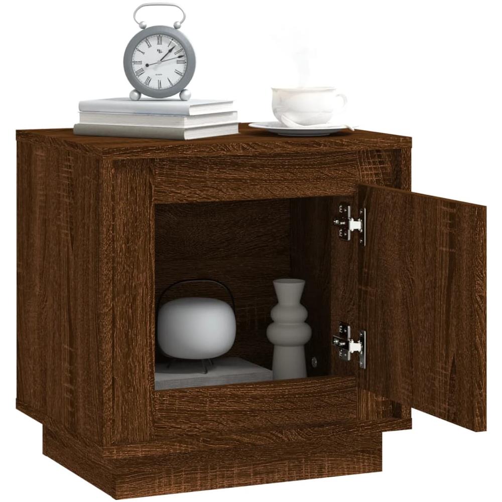 Comodini 2 Pz Rovere Marrone 44x35x45 Cm In Legno Multistrato - Foto 10