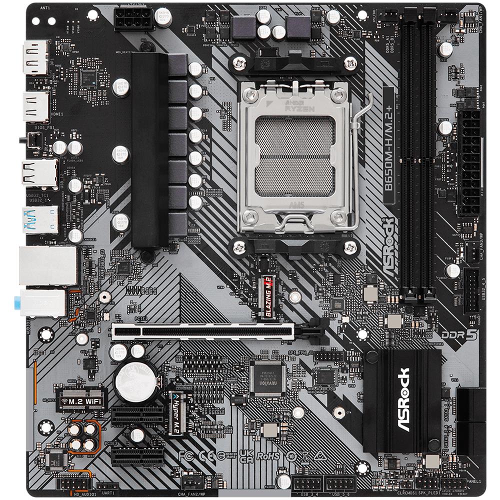 Scheda Madre B650M-H /M. 2+ Socket AM5 Chipset AMD B650 micro ATX - Foto 2