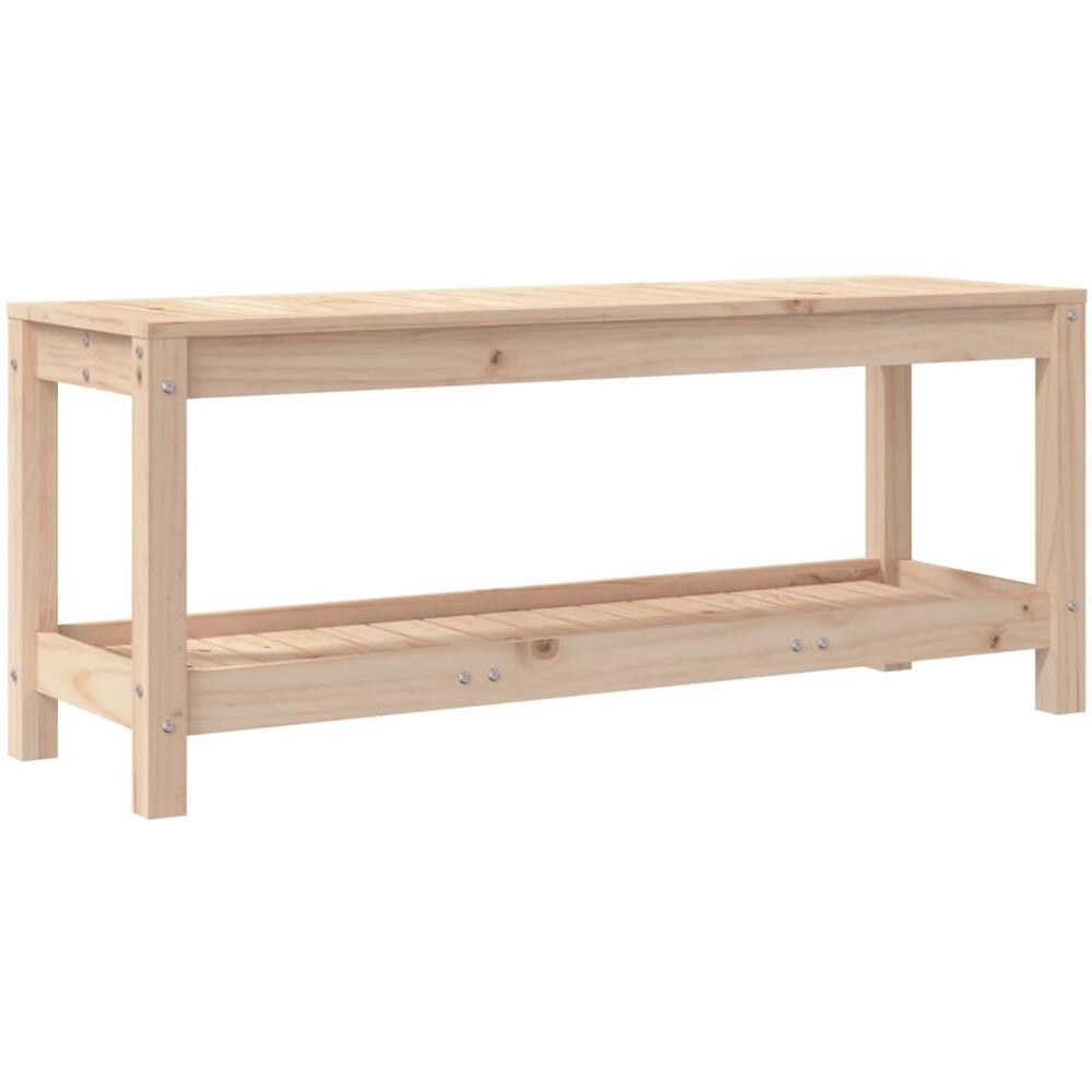Panca da Giardino 108x35x45 cm in Legno Massello di Pino - Foto 2