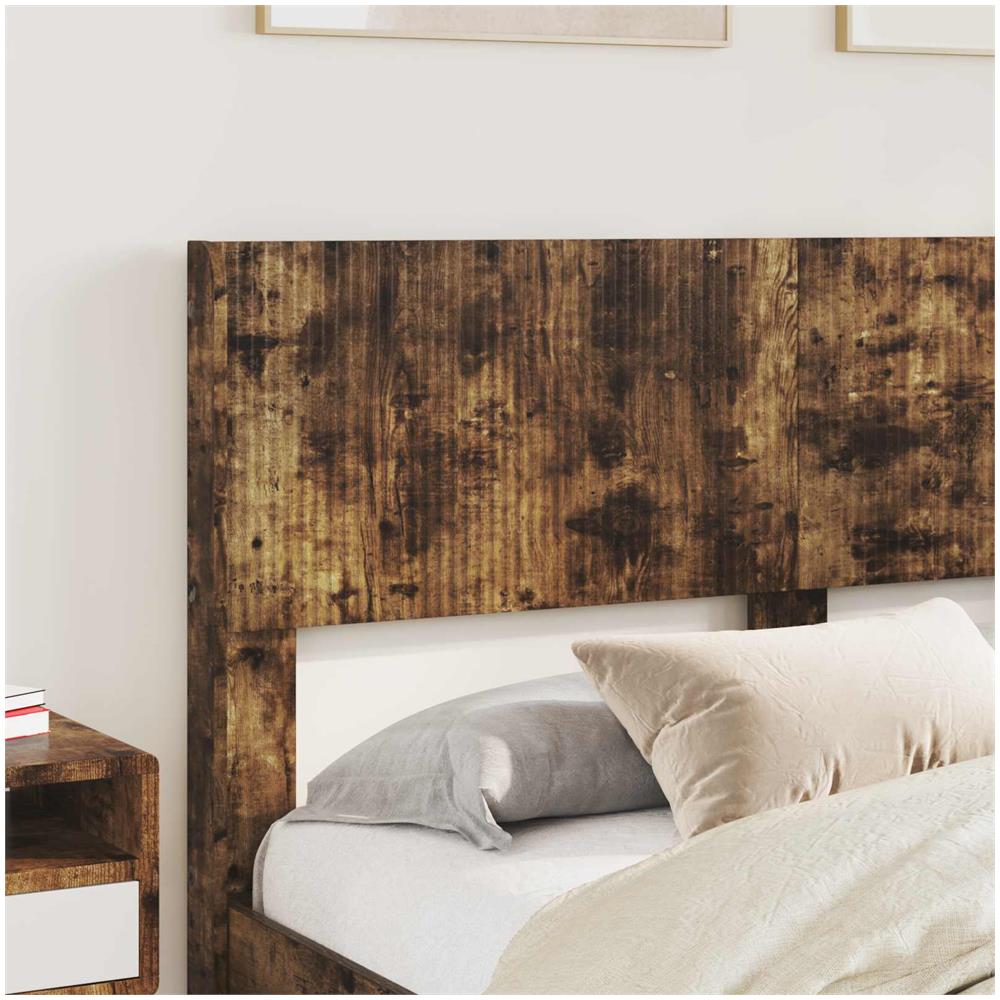 Struttura del letto con stoccaggio e testata Rovere Fumo - Foto 2