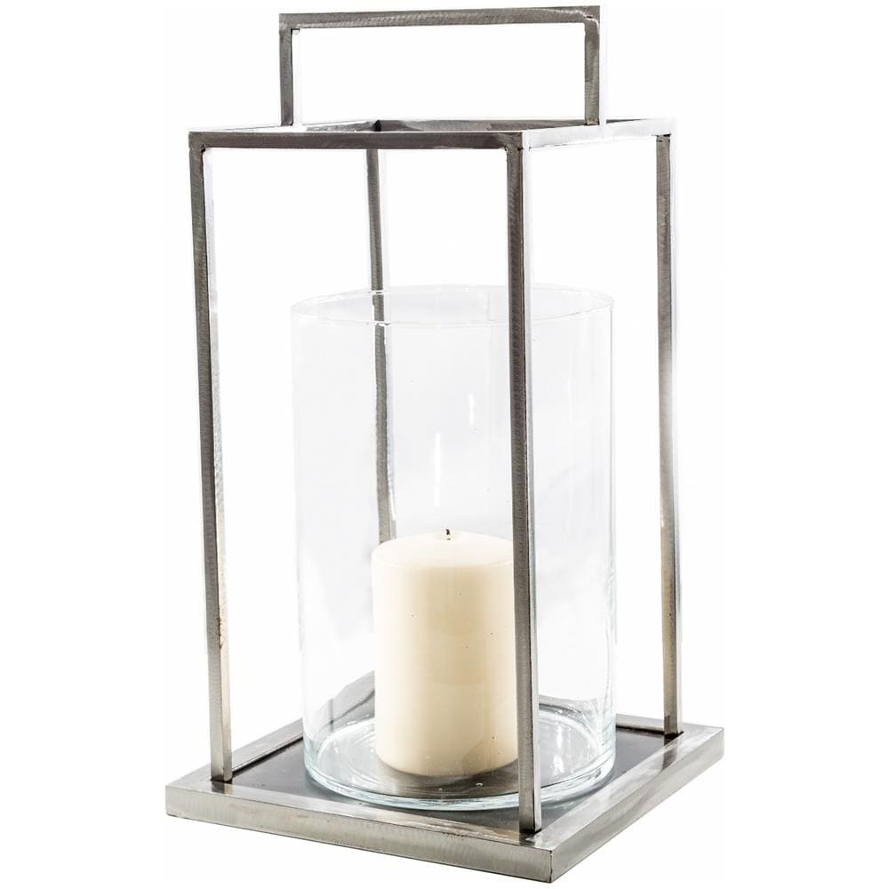 Lanterna Portacandela In Ferro Verniciato Trasparente H. 50 X L. 27 X P. 27 Cm. - G7t - Foto 1