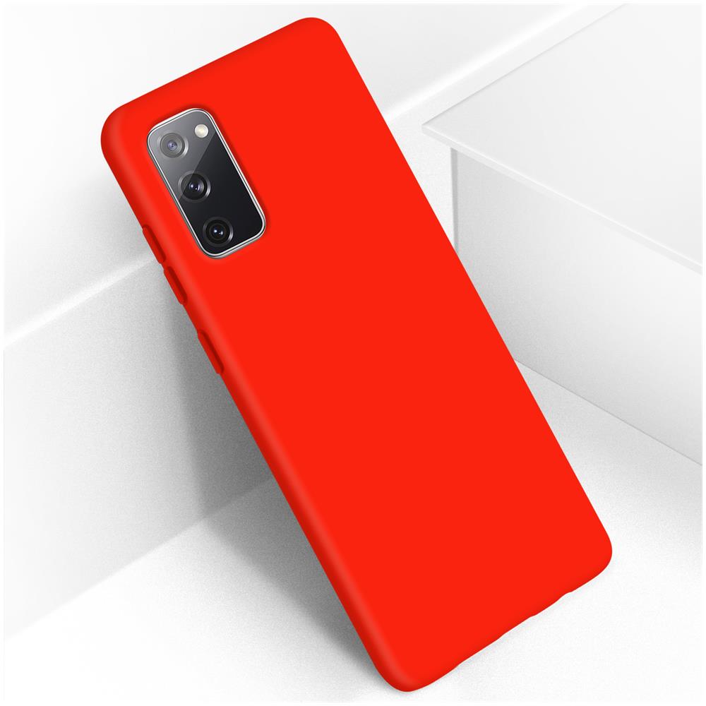 Cover Silicone Samsung Galaxy S20 Fe Semi-rigida Opaca Soft Touch Rosso - Foto 2