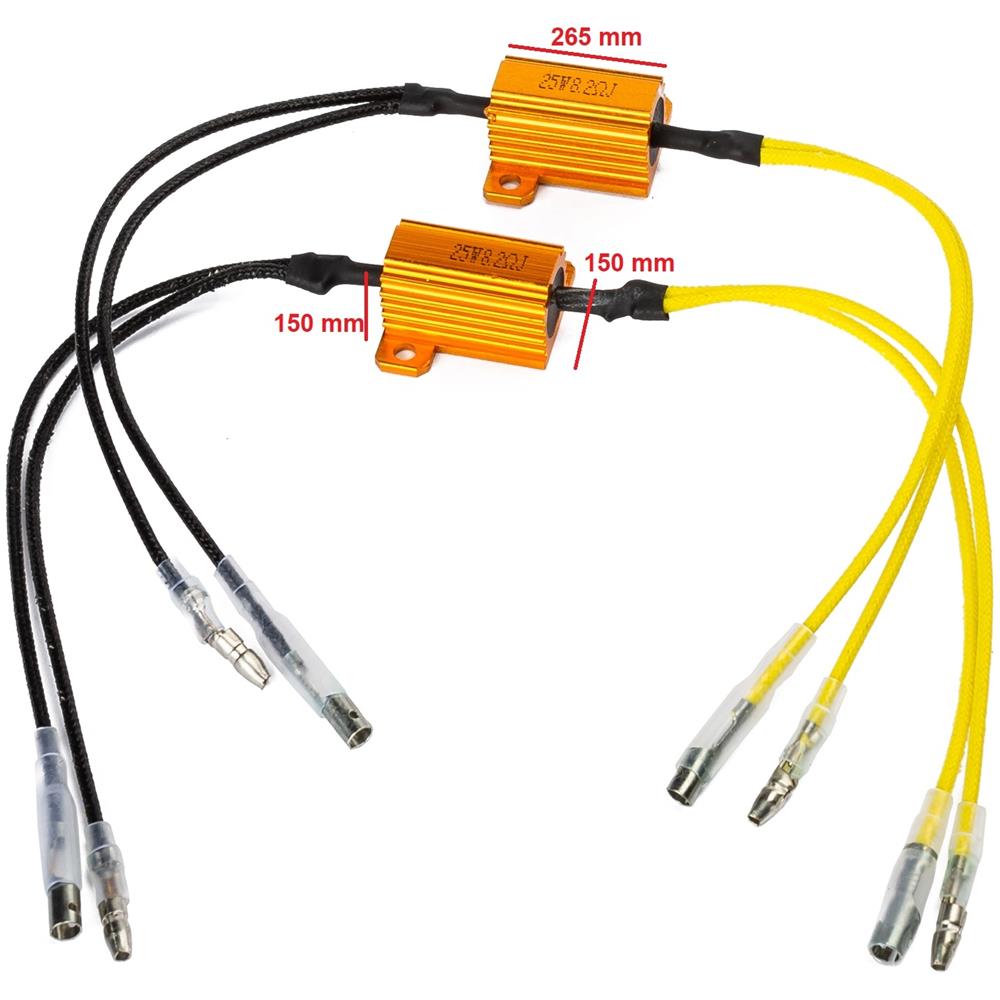 Coppia Resistenze Moto Alluminio 25w Led Frecce Direzione Mini Lampeggiatore - Foto 3
