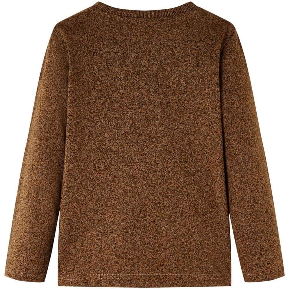 Maglietta Bambini Maniche Lunghe Cognac Mélange 104 - Foto 2