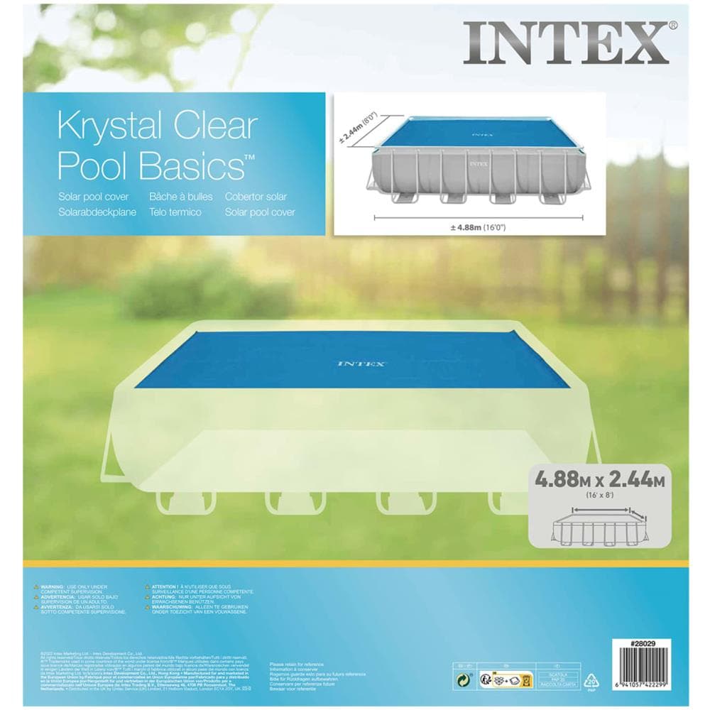 Copertura Solare per Piscina Blu 476x234 cm in Polietilene - Foto 2