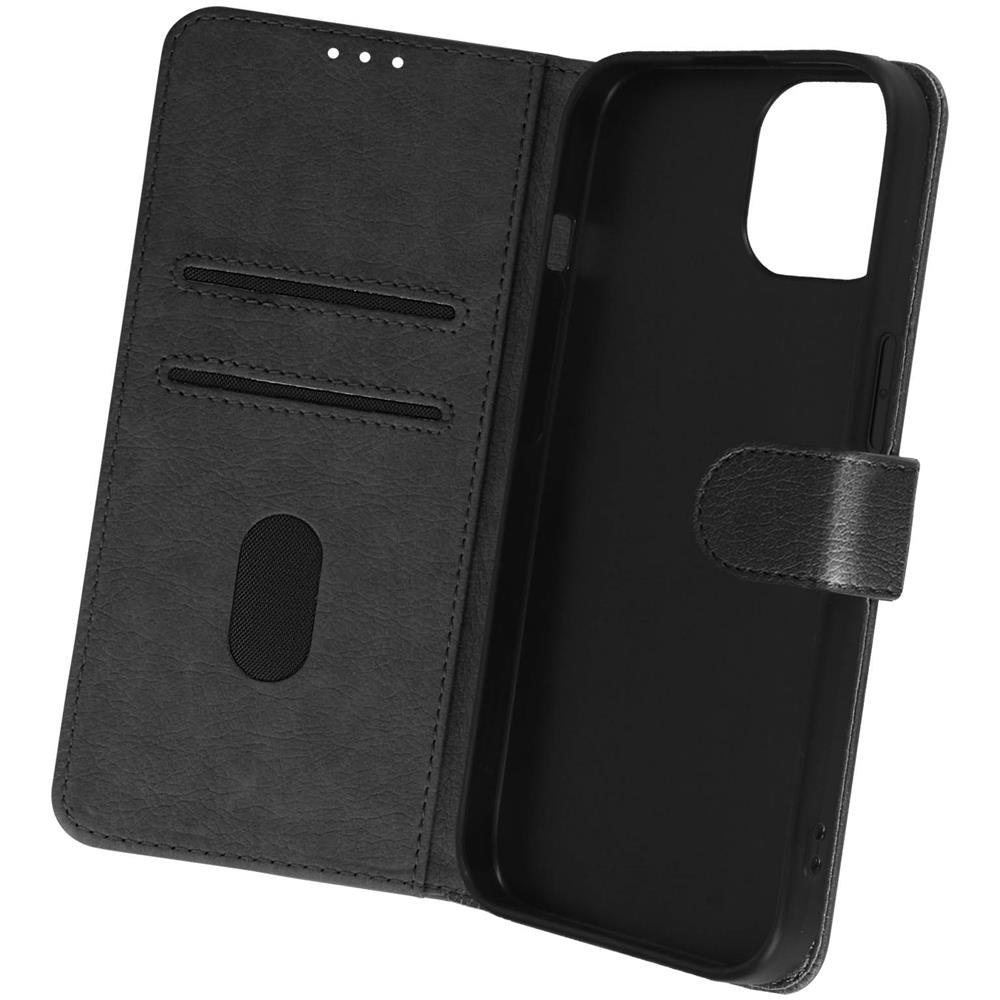 Custodia Per Iphone 15 Copertina Portacarte Funzione Supporto Nera - Foto 2