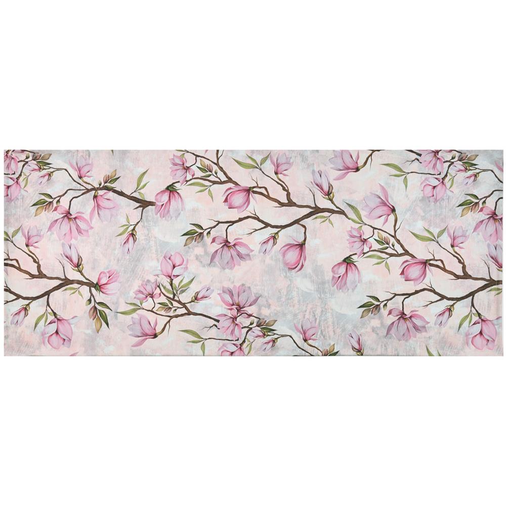 Tappeto Cucina Antiscivolo Stampa Digitale Emozioni Fantasia Magnolia Giapponese By Suardi 58x190 Magnolia Giapponese - Foto 1