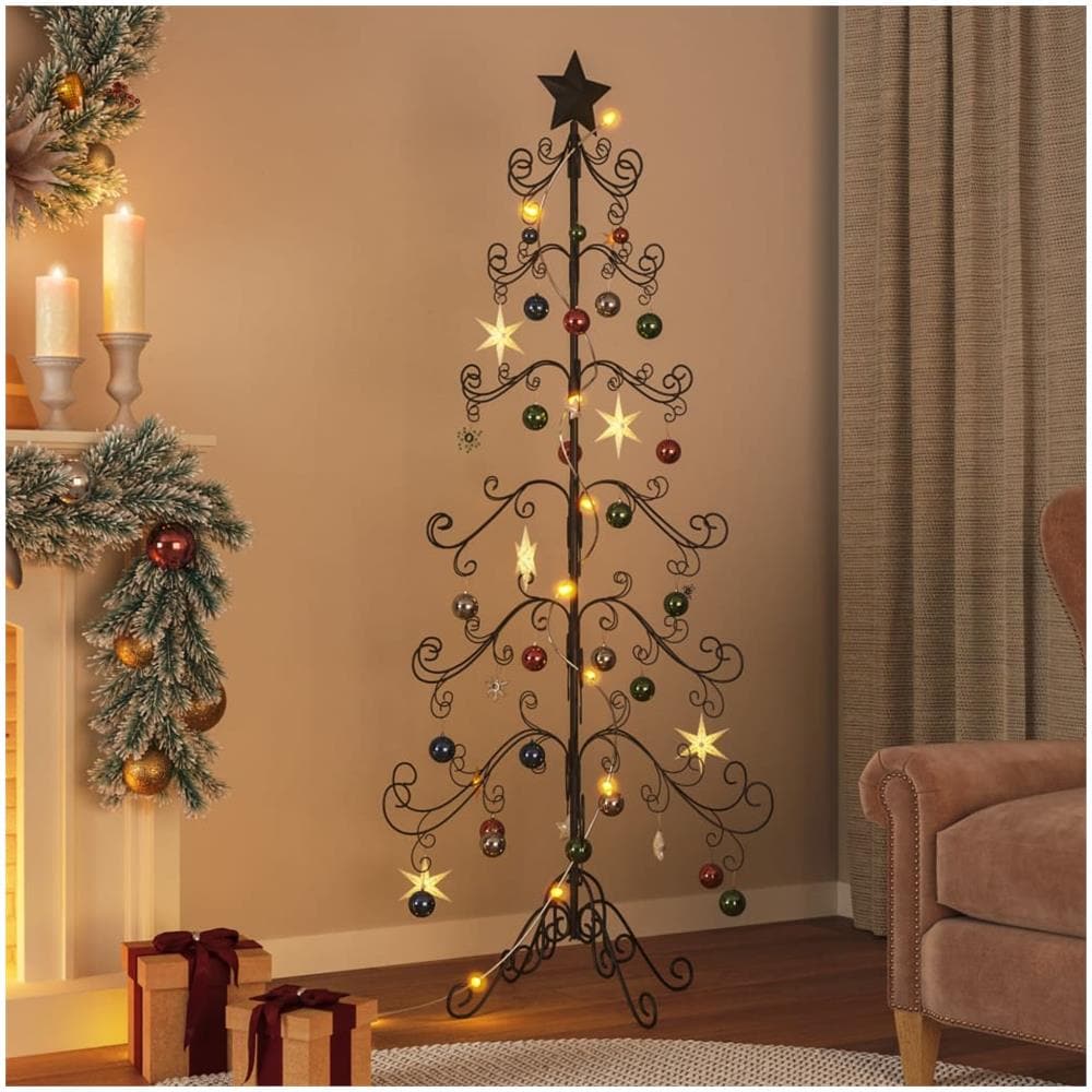 Albero Di Natale Decorativo In Metallo Nero 180 Cm - Foto 1