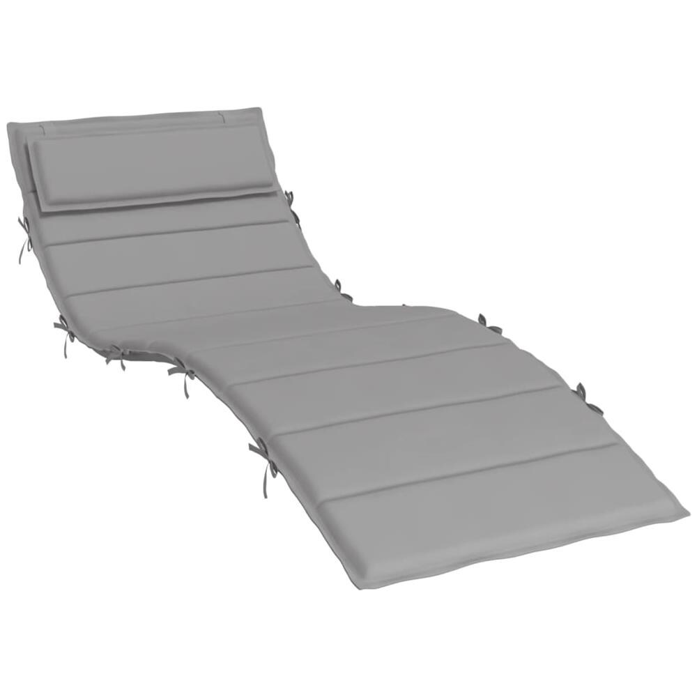 Cuscino Per Lettino Grigio 180x60x3 Cm In Tessuto Oxford - Foto 2