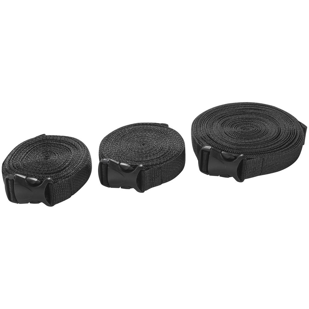 Set Di Cinturino Per Teloni Auto 3 Pezzi Nero - Foto 1