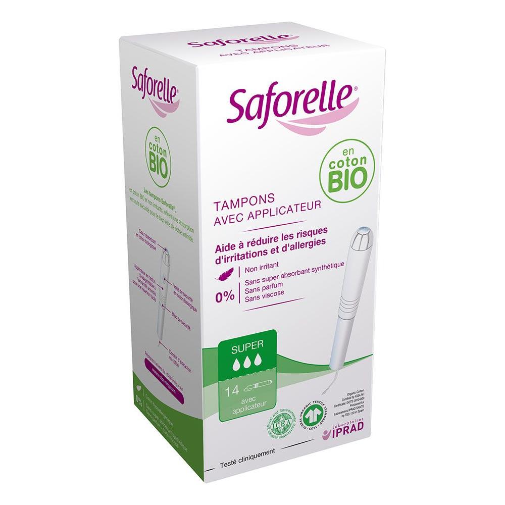 Tamponi Super Con Applicatore Cotone Bio X14 Saforelle - Foto 1