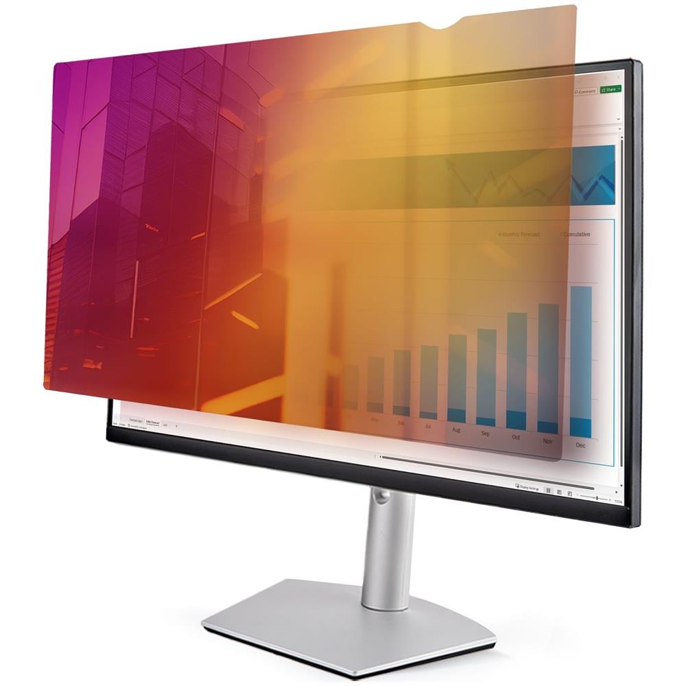 Filtro Privacy Oro per Monitor 27" 16:9, schermo privacy reversibile, Privacy Screen Protector per PC, protezione /schermo rimovibile, + /- 30 gradi - Foto 1