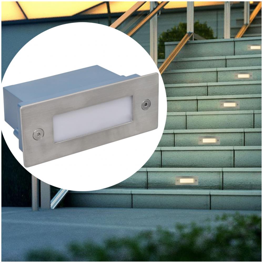 Set 6 Pz Luci Da Incasso A Led Per Le Scale 44 X 111 56 Mm - Foto 1
