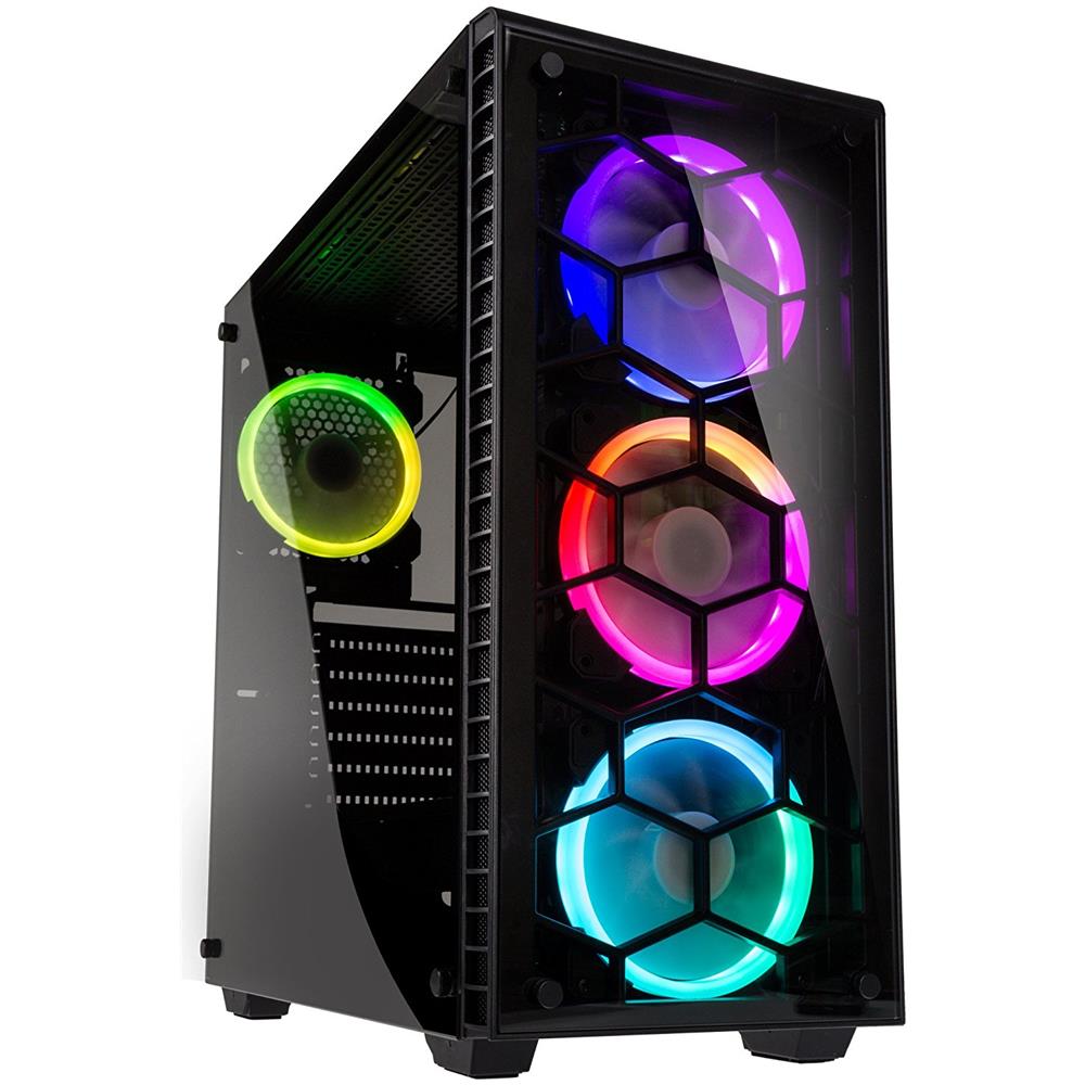 Case Observatory RGB Midi-Tower E-ATX / ATX / Micro-ATX / Mini-ITX 1 Porte USB 3.0 Colore Nero (Finestrato) - Foto 1