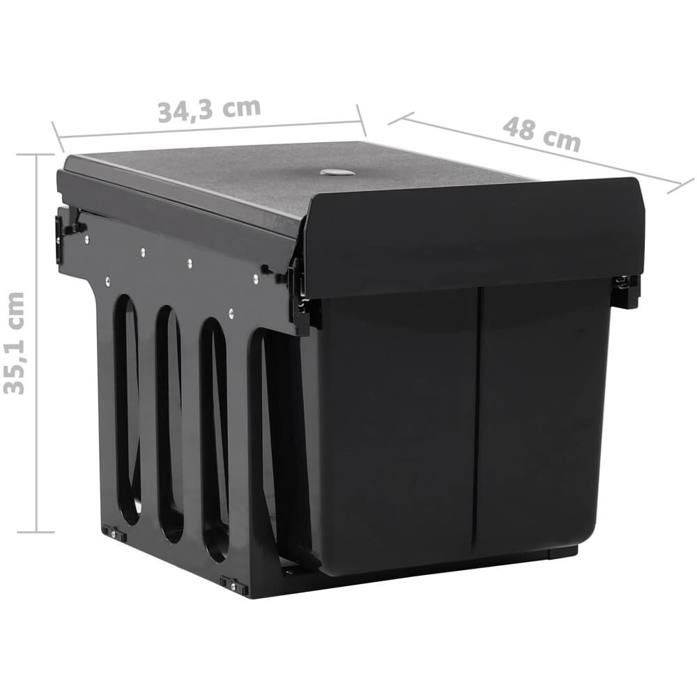 Cestino Estraibile per Mobile Cucina Chiusura Ammortizzata 48 L - Foto 7