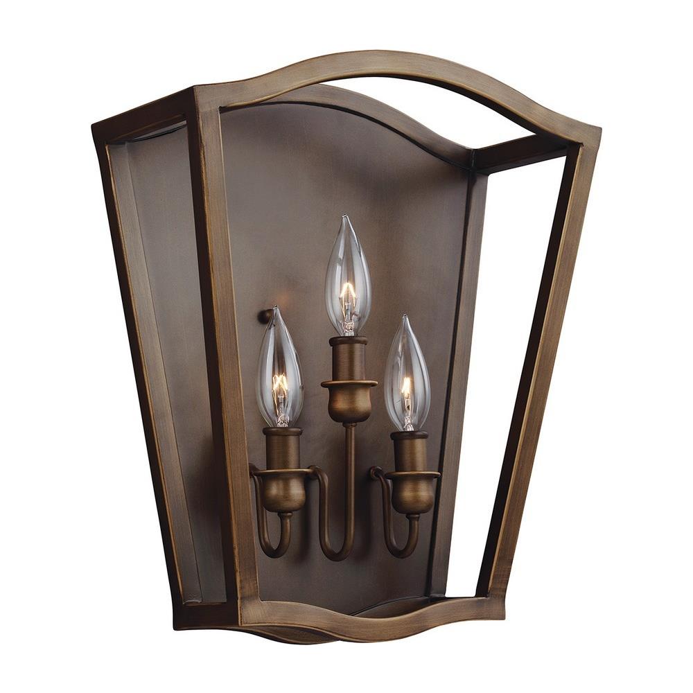 Applique A 3 Luci, Ottone Anticato Verniciato - Foto 1
