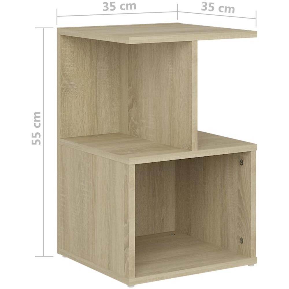 Comodini 2pz Rovere Sonoma 35x35x55 cm in Legno Multistrato - Foto 7