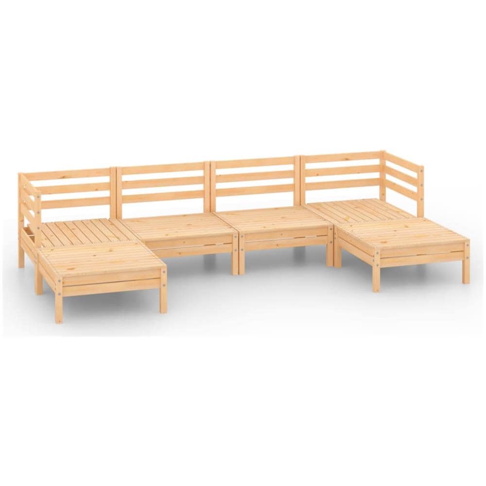 Set Salotto da Giardino 6 pz in Legno Massello di Pino - Foto 2