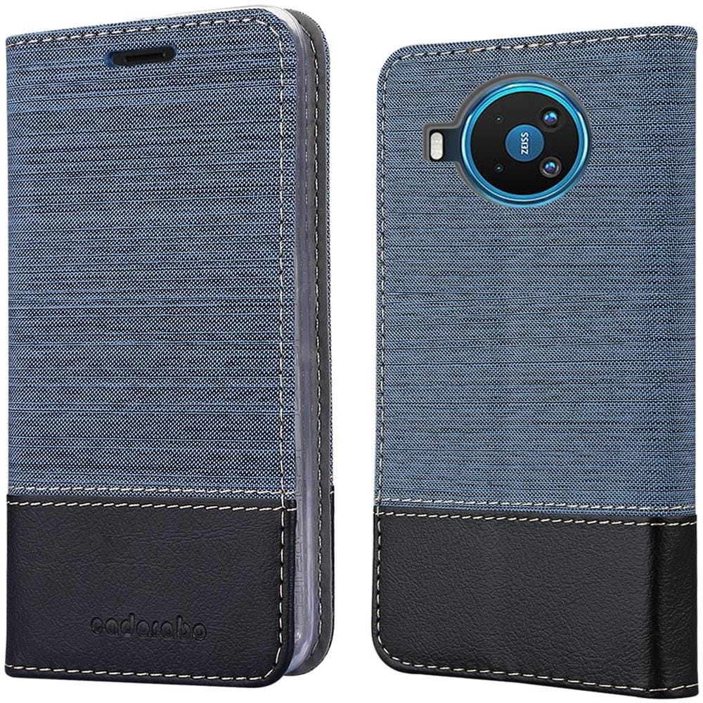 Custodia Compatibile Con Nokia 8.3 In Blu Scuro Nero - Coperchio Protettiva Con Chiusura Magnetica, Funzione Stand E Tasca Per Le Carte - Foto 8