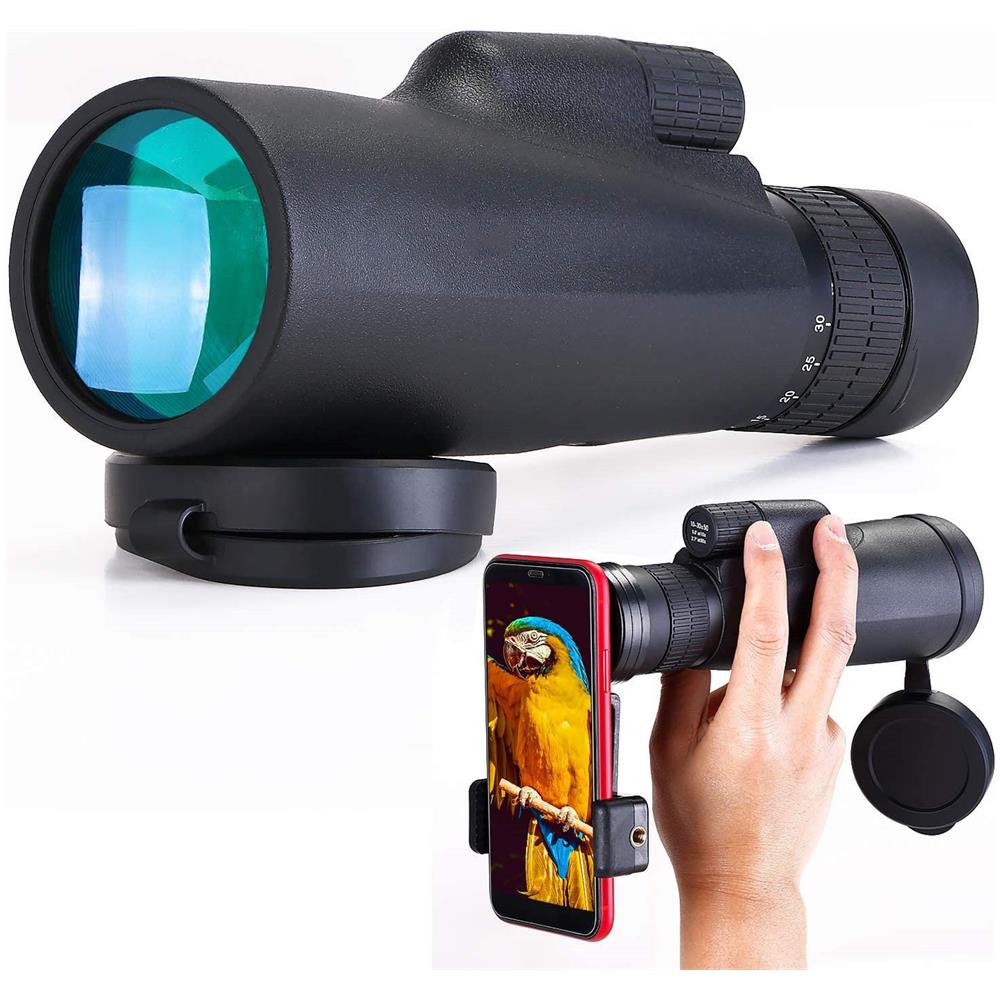 Telescopio monoculare con zoom HD 10-300x40, obiettivo mobile con treppiede