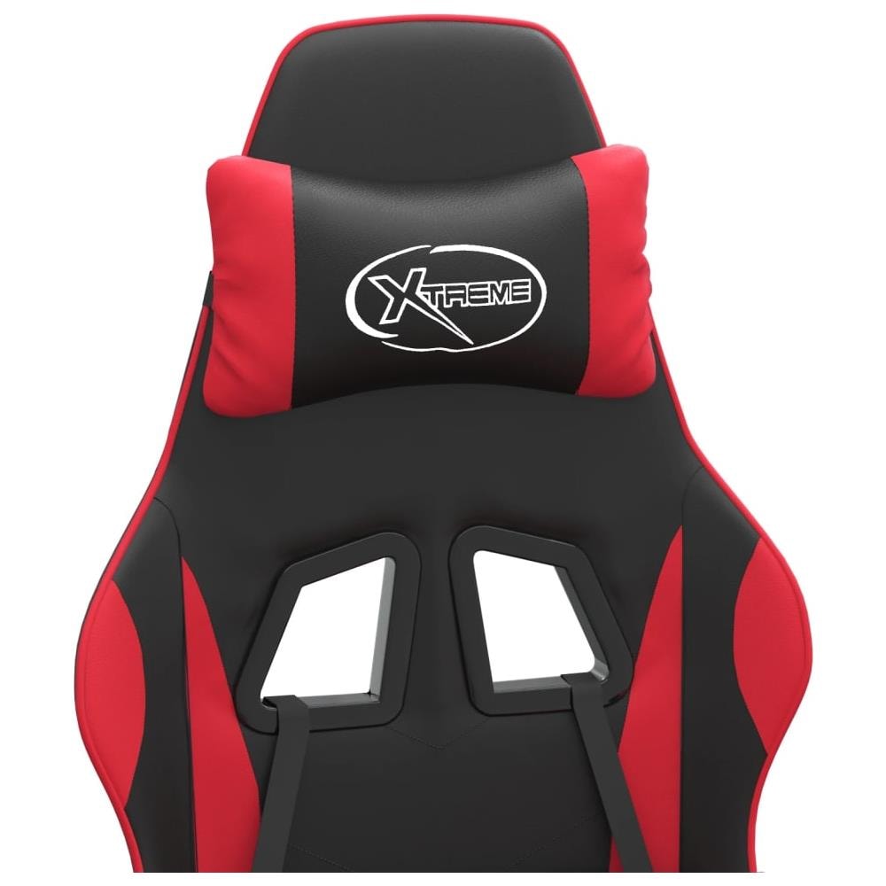 Sedia Da Gaming Con Poggiapiedi Nero E Rosso In Similpelle - Foto 2