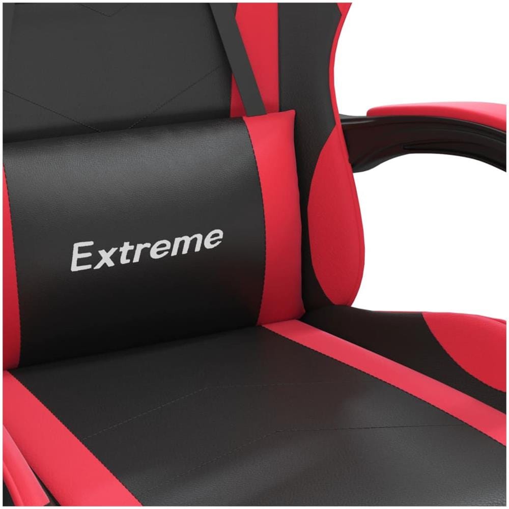 Sedia Da Gaming Con Poggiapiedi Nero E Rosso In Similpelle - Foto 10