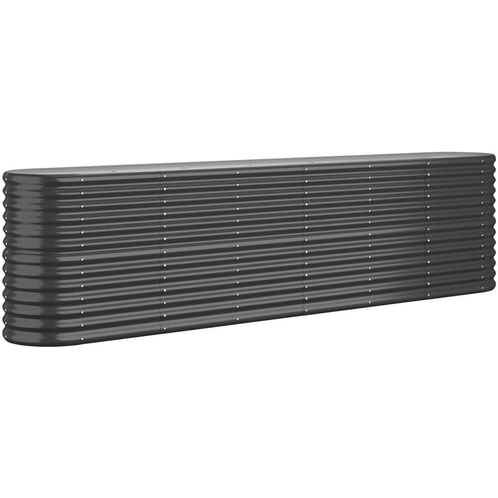 Letto da Giardino in Acciaio a Polvere 260x40x68 cm Antracite - Foto 1