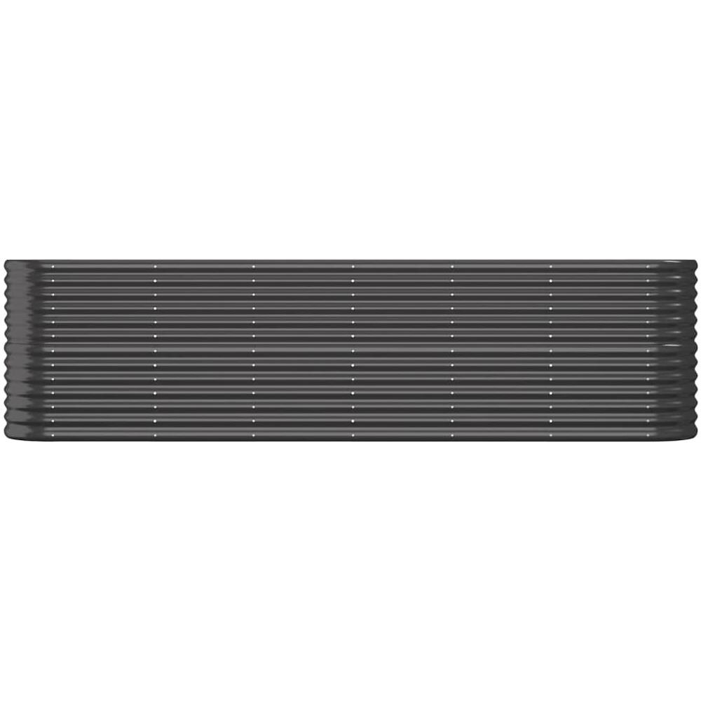 Letto da Giardino in Acciaio a Polvere 260x40x68 cm Antracite - Foto 2