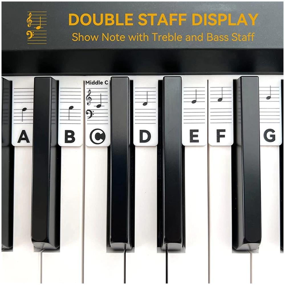 Etichette Rimovibili Per Pianoforte E Tastiera 61 Tasti White - Foto 2