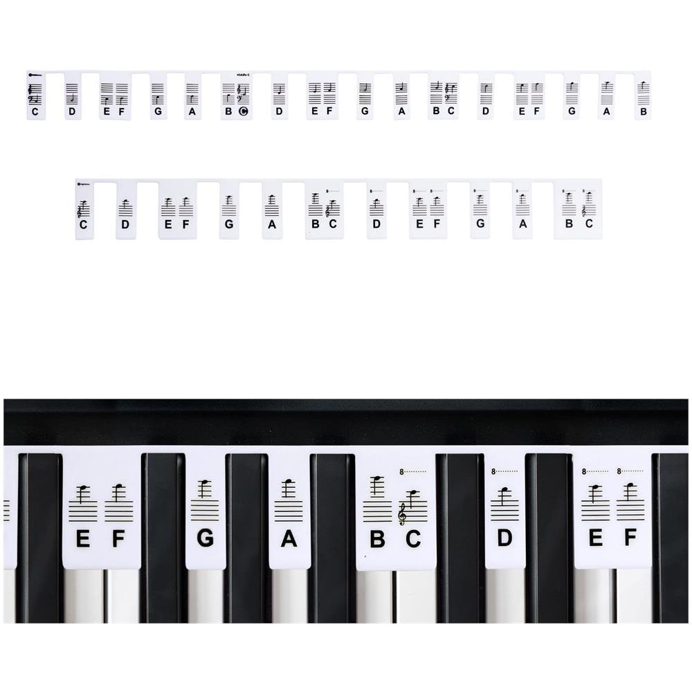 Etichette Rimovibili Per Pianoforte E Tastiera 61 Tasti White - Foto 7