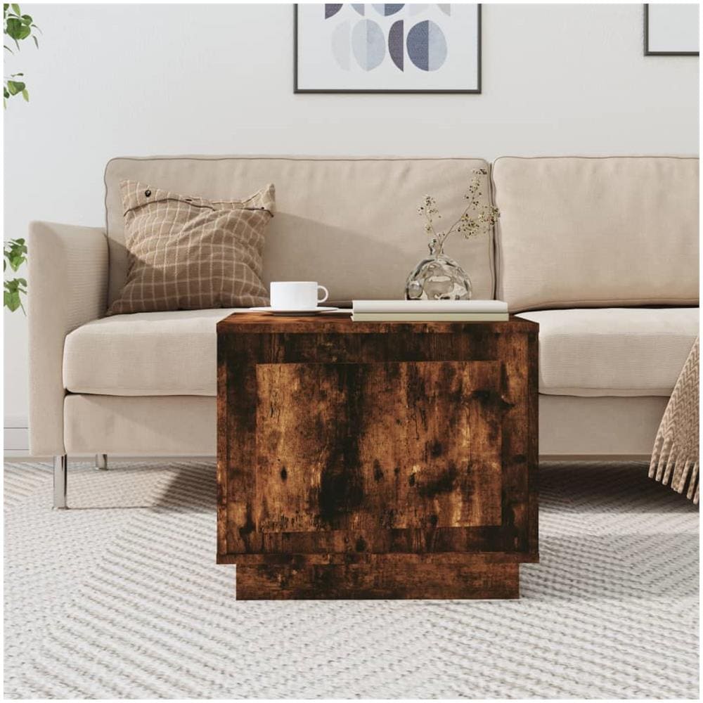 Tavolino Da Salotto Rovere Fumo 51x50x44 Cm Legno Multistrato - Foto 1