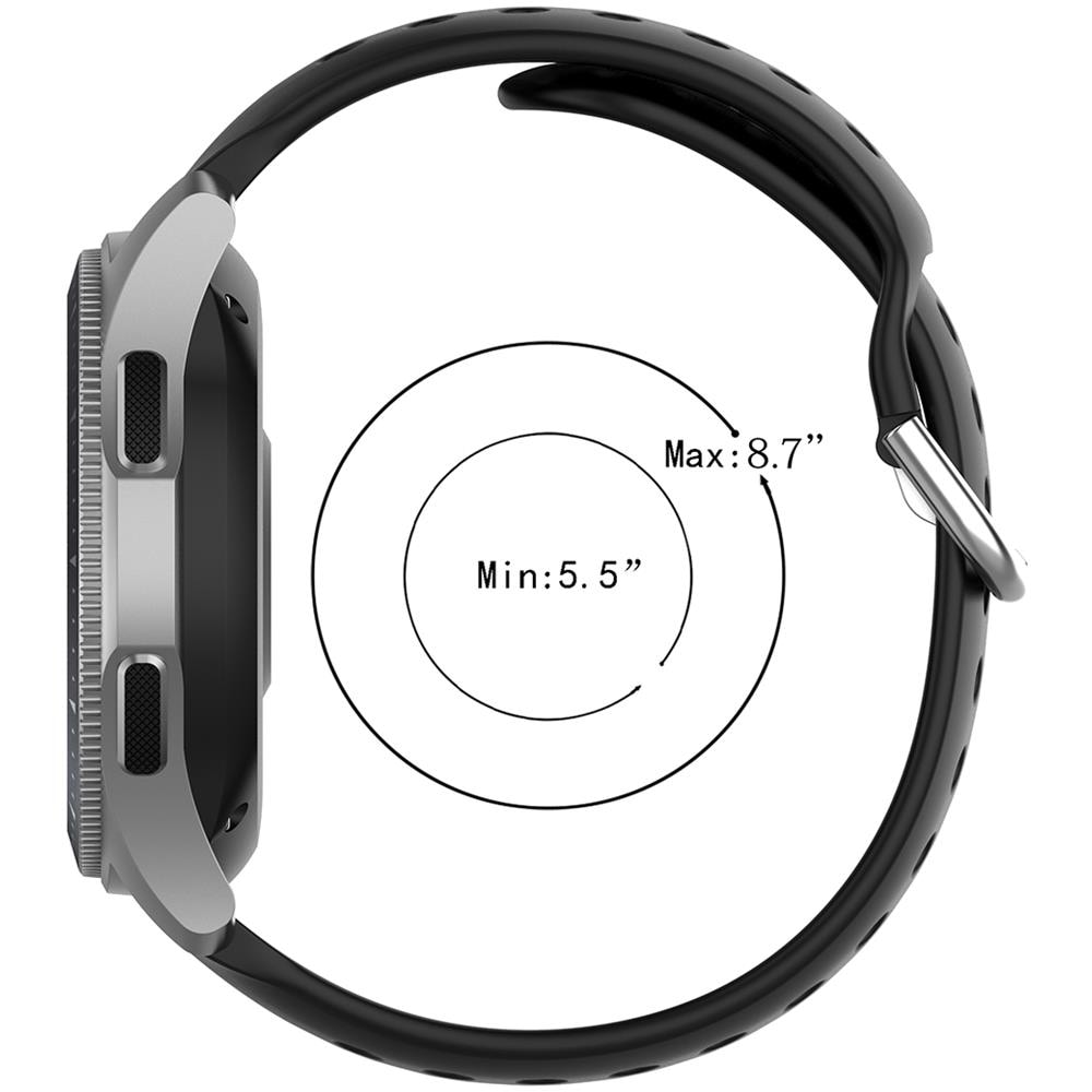 Cinturino Per Orologio Da Polso Sportivo In Tinta Unita Per Samsung Galaxy Watch 22mm Black - Foto 2