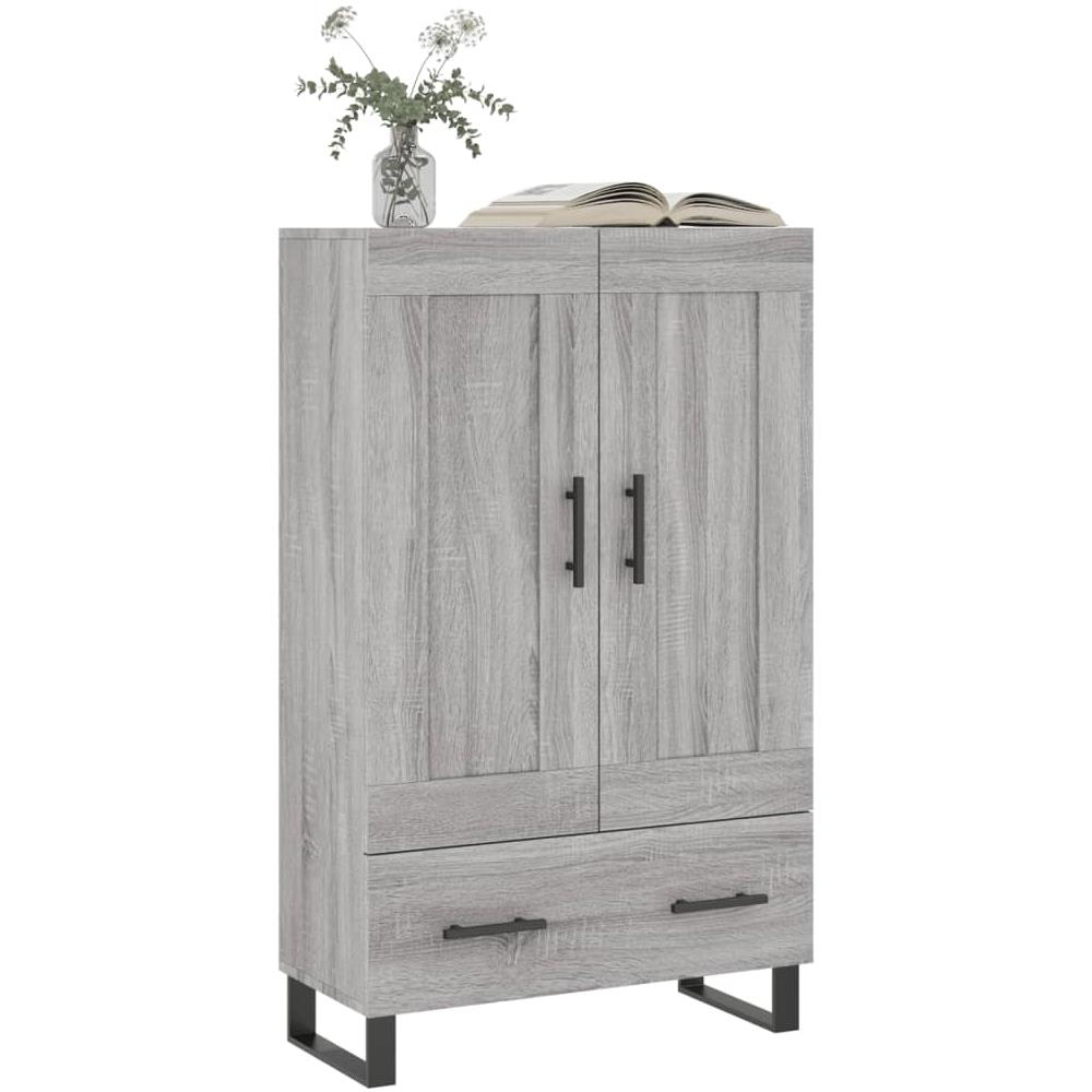 Credenza Grigio Sonoma 69,5x31x115 Cm In Legno Multistrato - Foto 3
