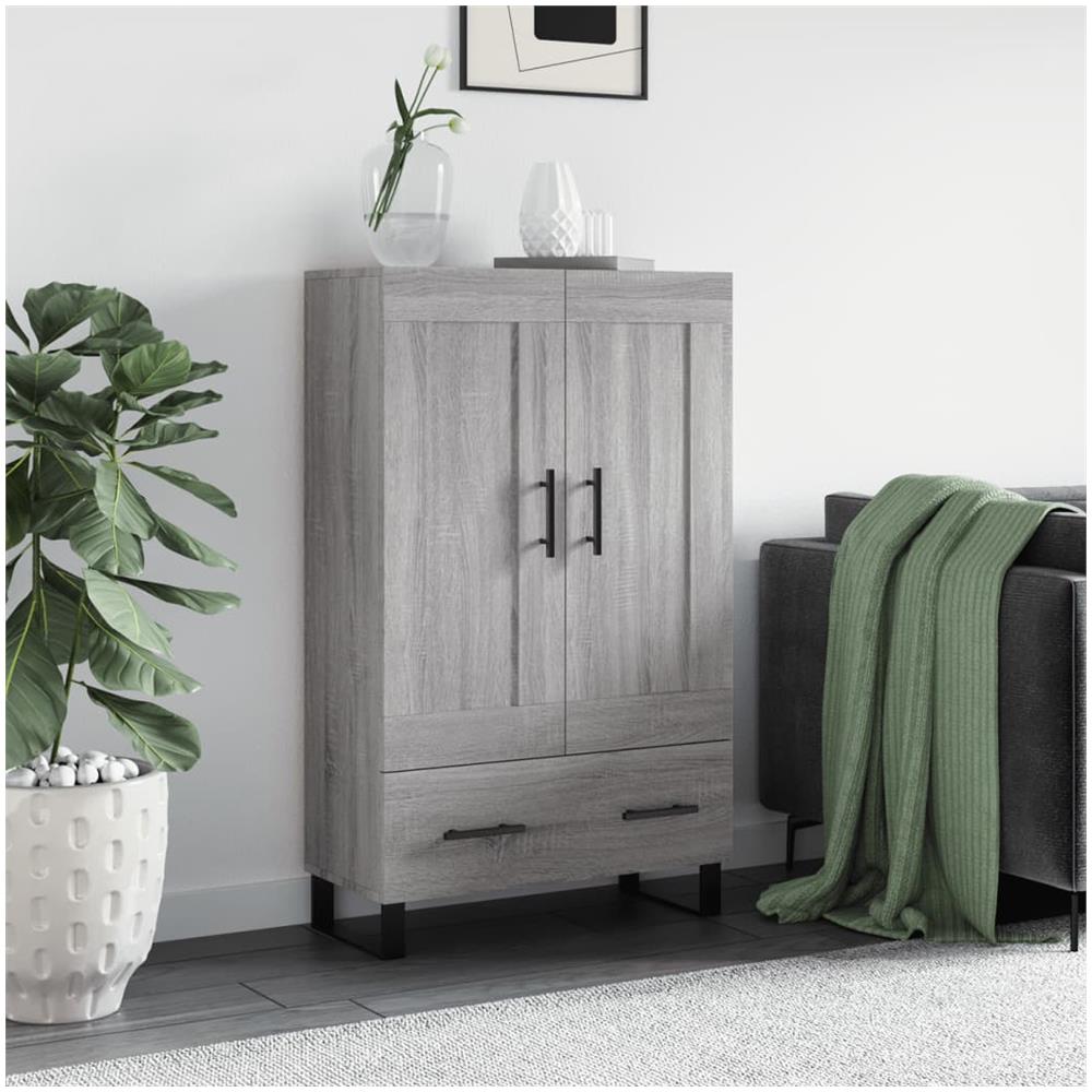 Credenza Grigio Sonoma 69,5x31x115 Cm In Legno Multistrato - Foto 1