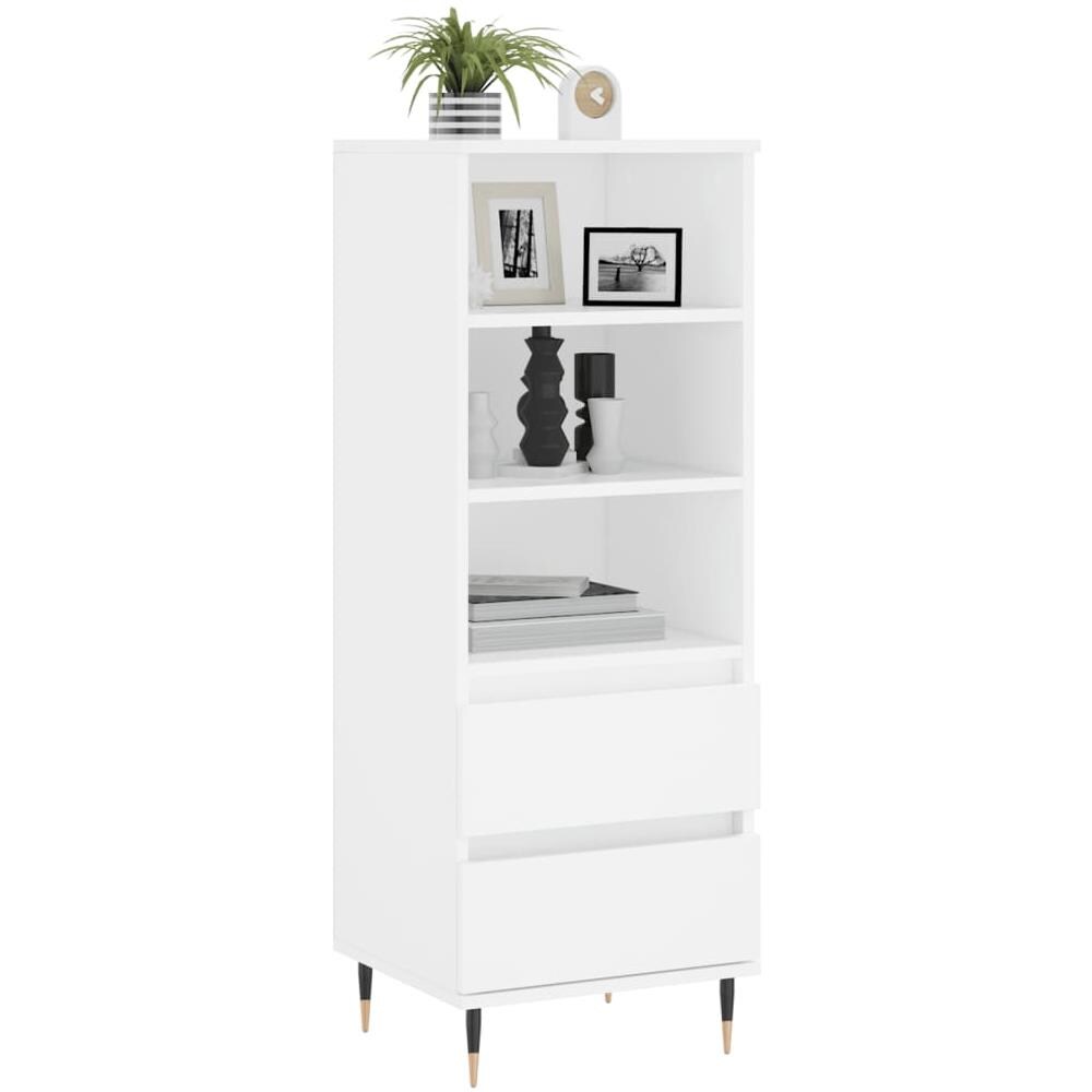 Credenza Bianco 40x36x110 Cm In Legno Multistrato - Foto 3